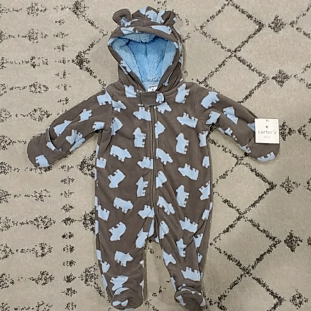 Carter's Baby Fleece Bunting NWT, sz 3M